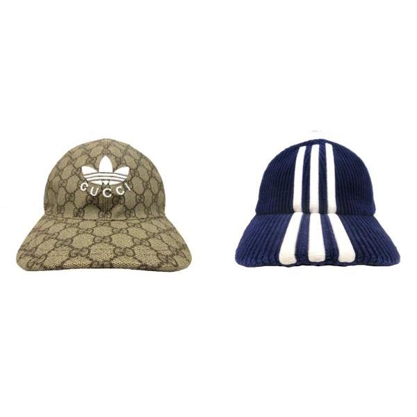 GUCCI（グッチ） ×adidas アディダス コラボ ダブルバイザー キャップ