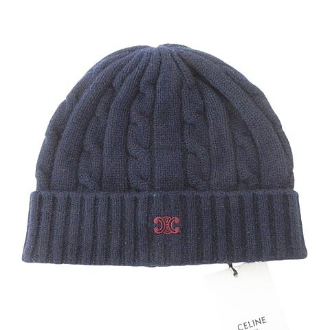 CELINE（セリーヌ） 未使用品 タグ付き CABLE-KNIT TRIOMPHE BEANIE IN