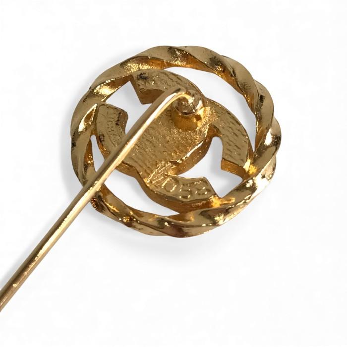 CHANEL（シャネル） ココマーク ラインストーン付き ゴールドピン