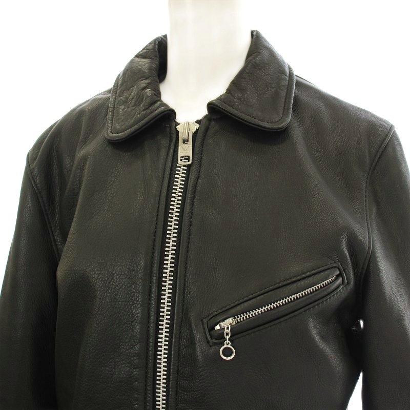 バンソン VANSON シングル ライダース レザージャケット 36 黒