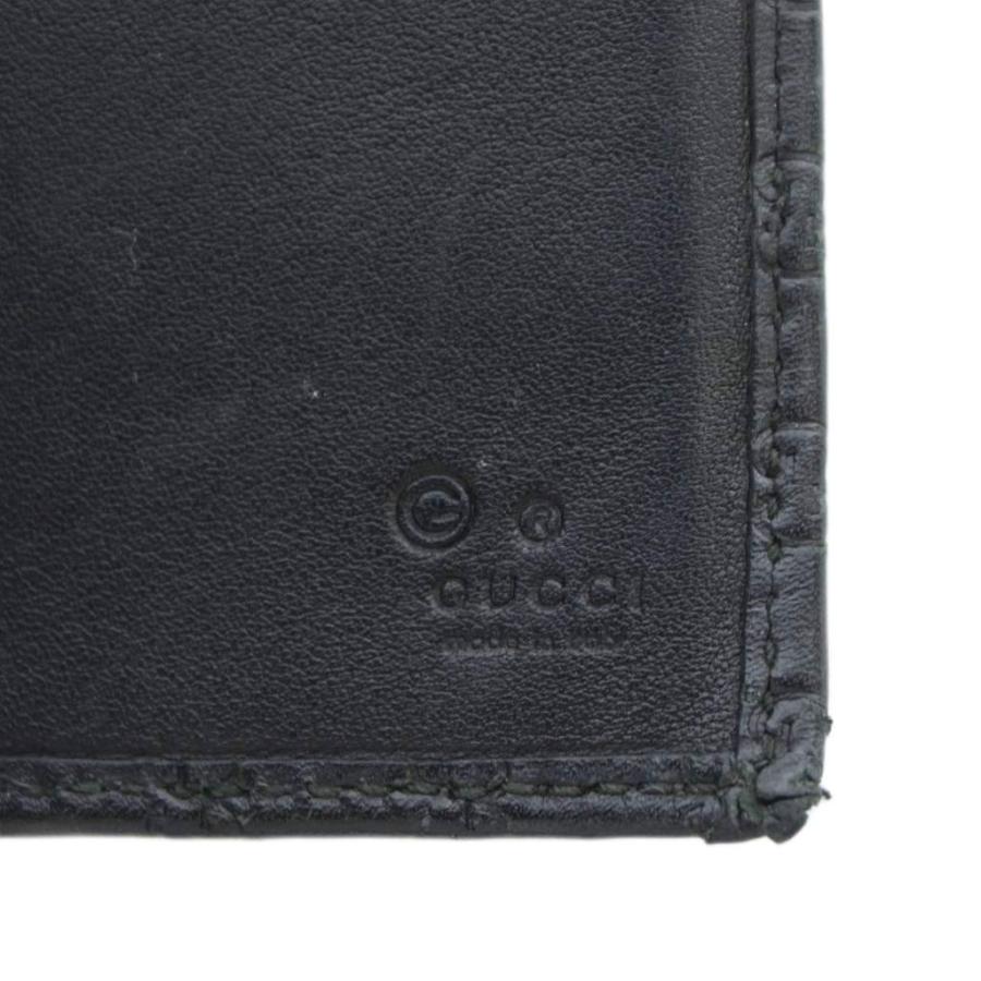 GUCCI（グッチ） 長財布 二つ折り シマレザー マイクログッチシマ 総柄