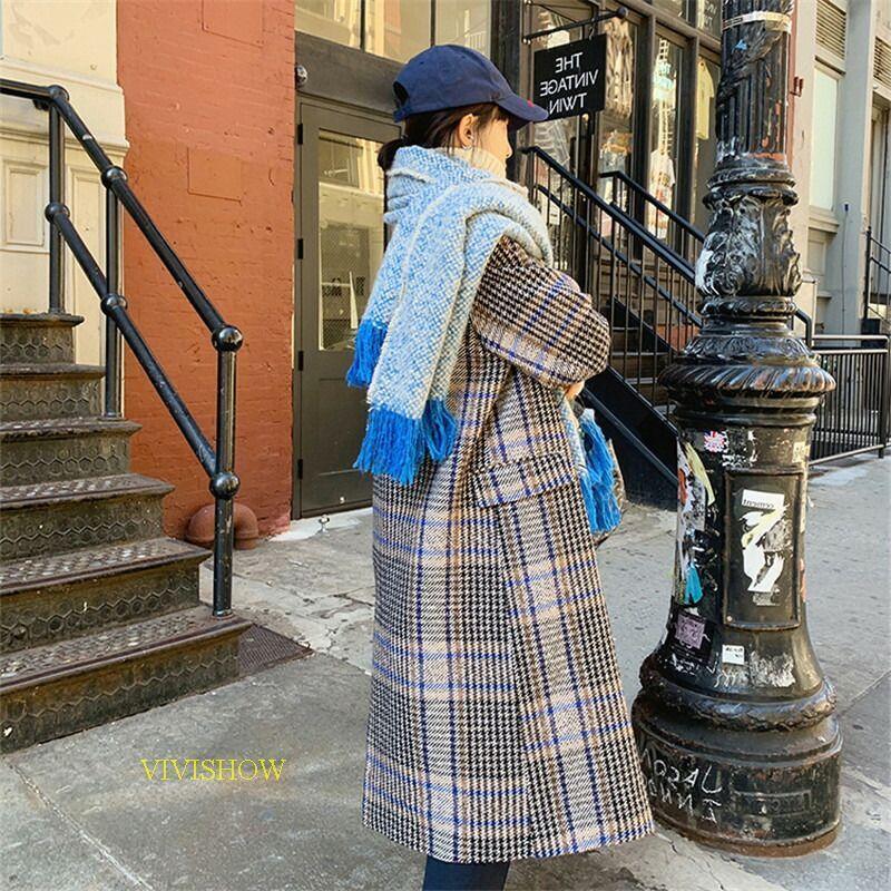 グレンチェック レディース チェスターコート 千鳥柄 アウター ロング