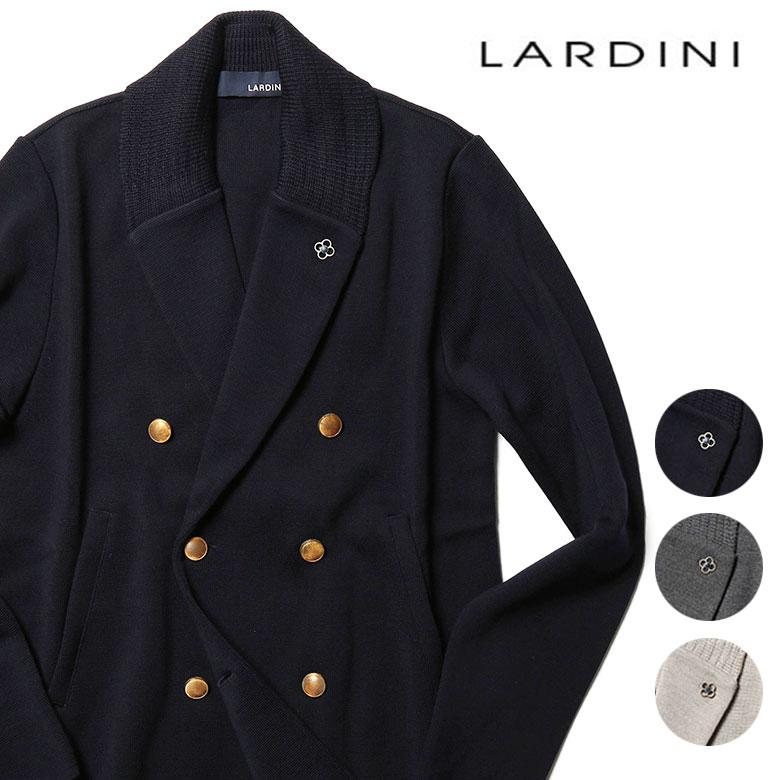 LARDINI（ラルディーニ） ニットジャケット ダブル 金ボタン ショール