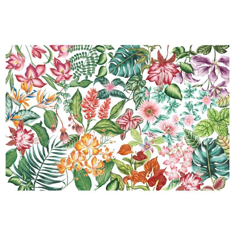 ポーセラーツ 転写紙 花柄 おしゃれ TROPICAL ISLAND(トロピカル