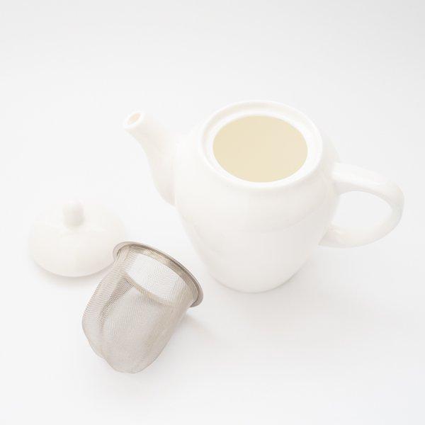 ポーセラーツ 白磁 ポット ラウンドティーポット / 白い食器