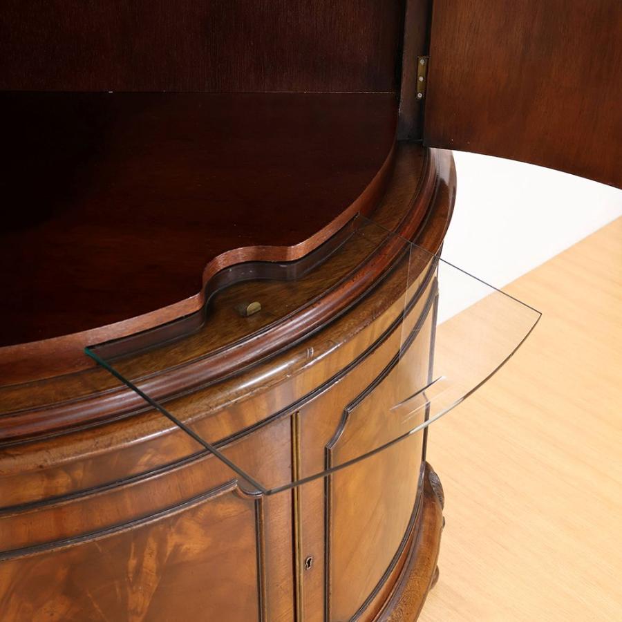 コーナーカクテルキャビネット 英国 アンティーク マホガニー材 1930