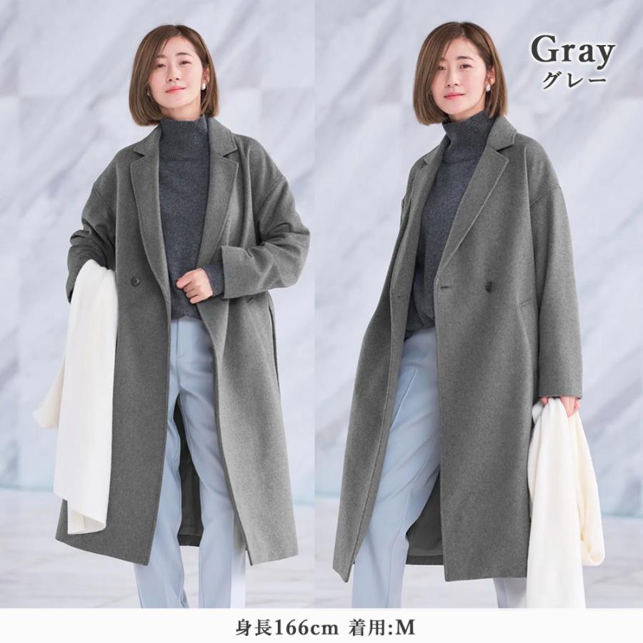 AOYAMA 【洋服の青山】ダブルチェスターコート レディース 秋冬用