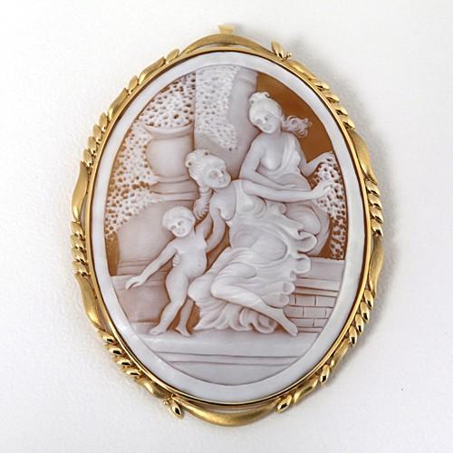 K18 シェルカメオ ブローチ ペンダント : 宝寿堂 Yahoo!店 - 通販