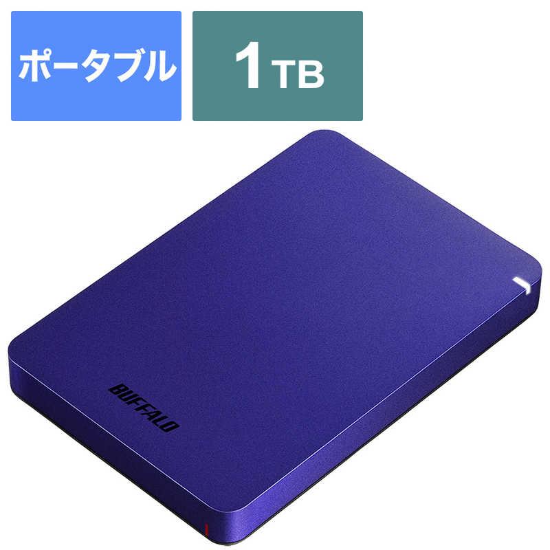 BUFFALO（バッファロー） 外付けHDD ブルー [ポータブル型 /1TB] HD