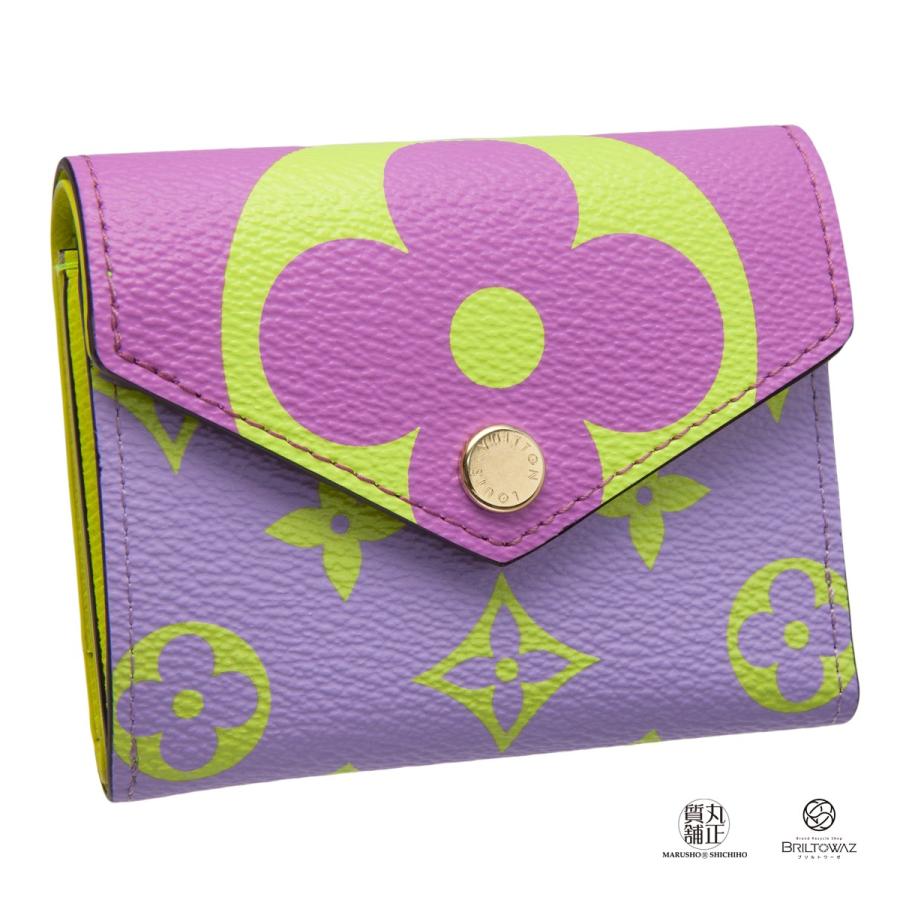 希少カラー】 ルイヴィトン モノグラム ポルトフォイユゾエ ピンク 三