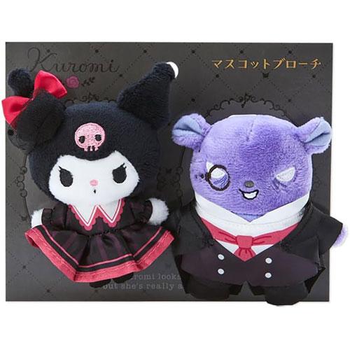在庫処分品 サンリオ クロミ&バク ぬいぐるみ マスコットブローチ
