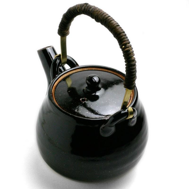 伊賀焼：つや黒土瓶・丸・杉本寿樹《土瓶・600ml》 : 和食器の愉しみ