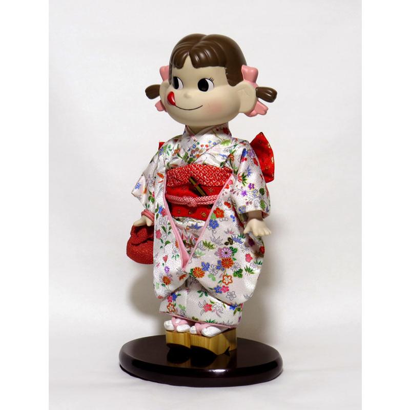 不二家 晴れ着ペコちゃん人形陶器「雅」白い着物 : 防災ライフ