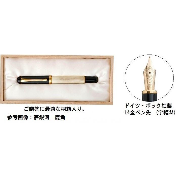 呉竹万年筆】くれ竹 夢銀河 天然木 玉樹槐 14金ペン先 日本製