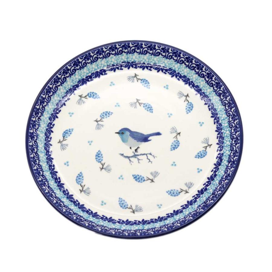 青い鳥と松のデザイン陶器皿 54cm 青い鳥と松のデザイン陶器皿 54cm