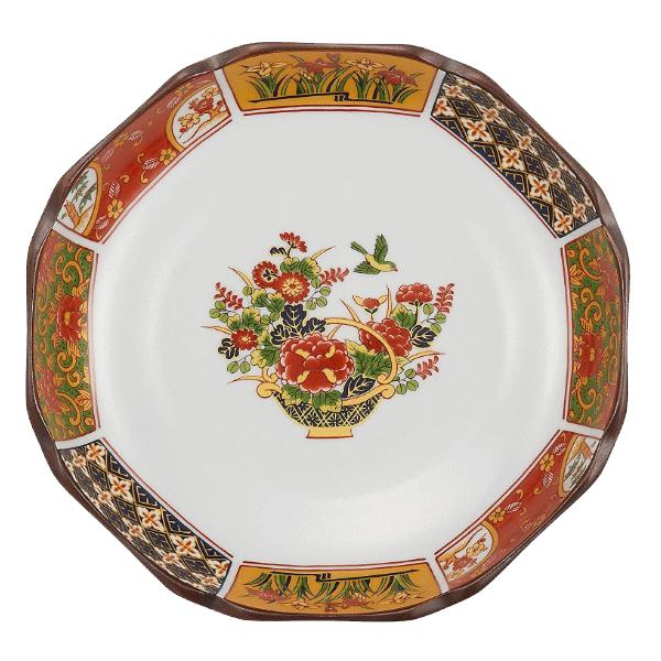 八寸八角盛皿 有田焼 古伊万里金彩 西日本陶器 KG07-05 / 日本製 盛鉢