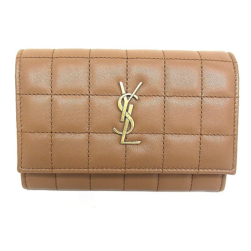 SAINT LAURENT サンローラン SAINT YSL 2つ折り財布 ラムスキン