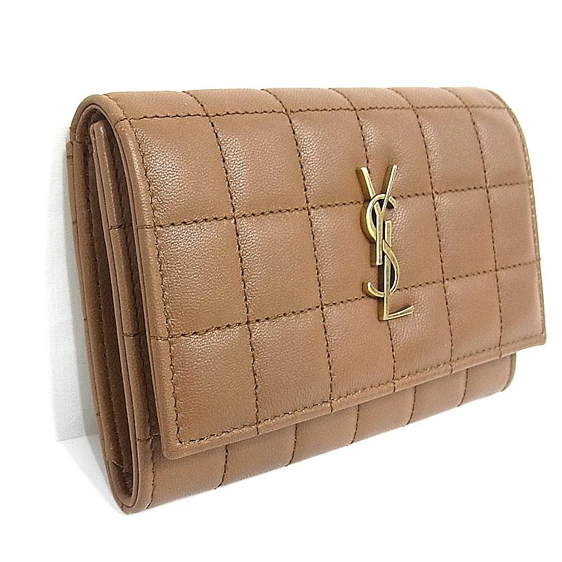 SAINT LAURENT サンローラン SAINT YSL 2つ折り財布 ラムスキン