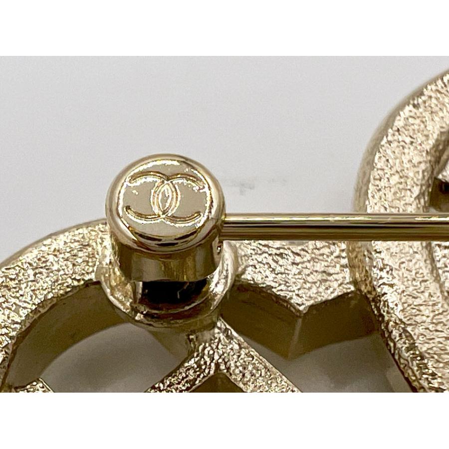 CHANEL（シャネル） ブローチ ダブル ハート モチーフ クリスタル ロゴ
