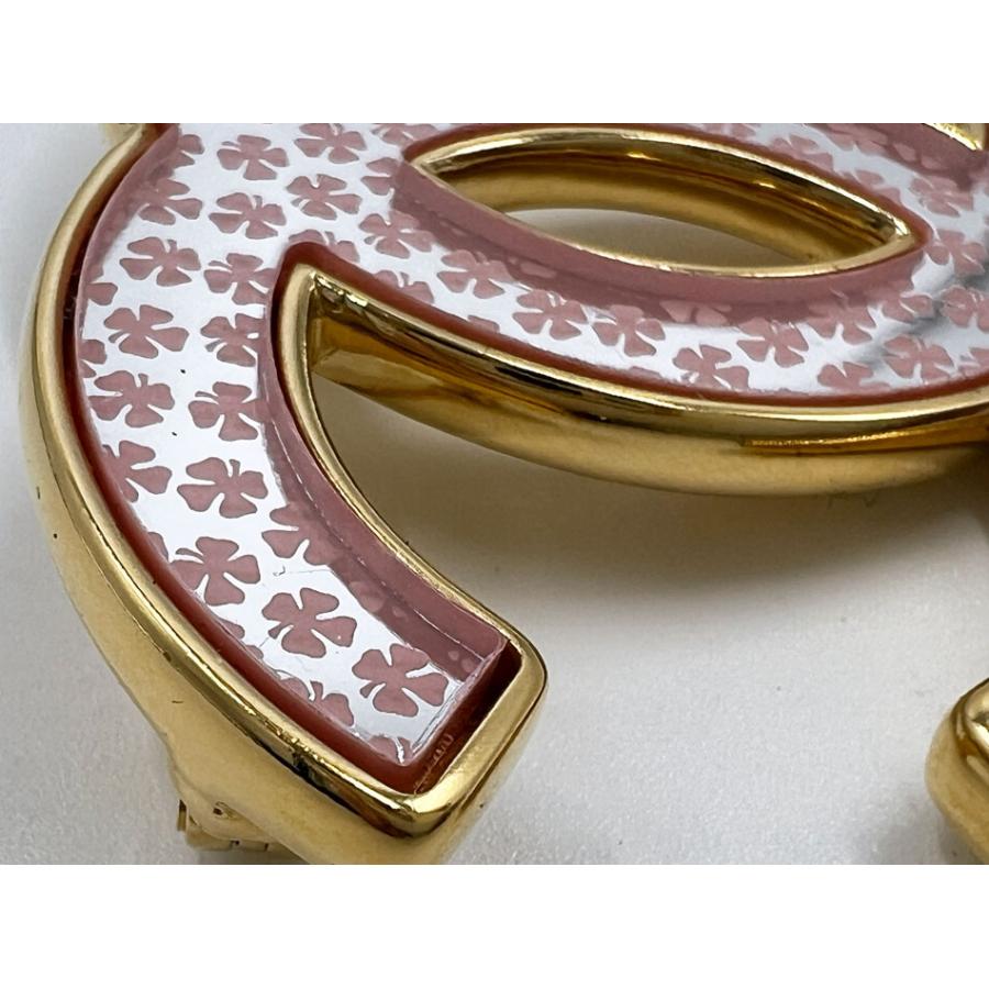 CHANEL（シャネル） ブローチ ピンク クローバー CCマーク ゴールド