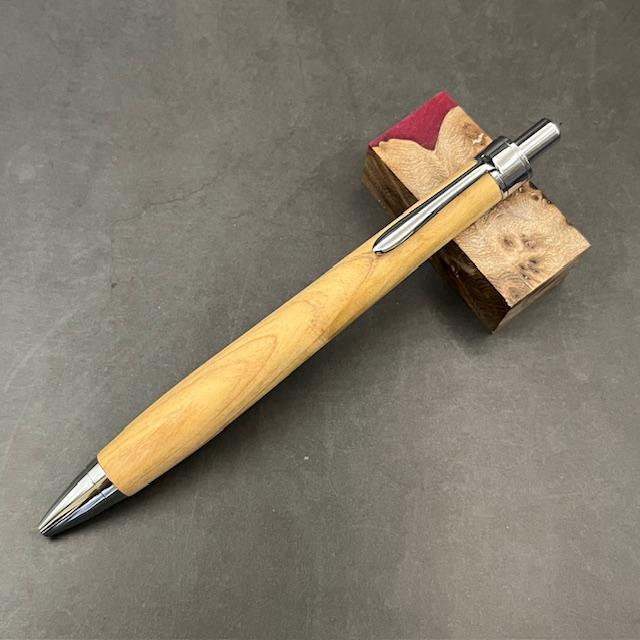 伊勢神宮 檜 ハンドメイド 木軸ボールペン G2 天然木 シルバー 伊勢