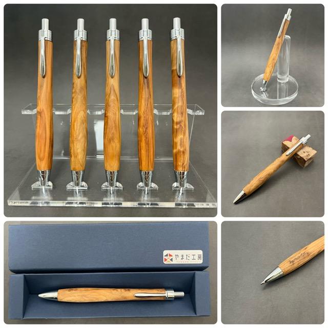 やまだ工房木軸ボールペン G2規格 吉野杉軸 吉野杉瘤杢手作り