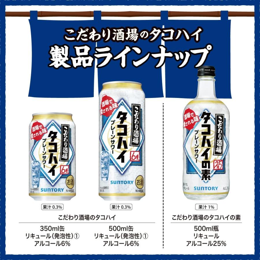 サントリー こだわり酒場のタコハイ プレーンサワー 500ml 6度 24本