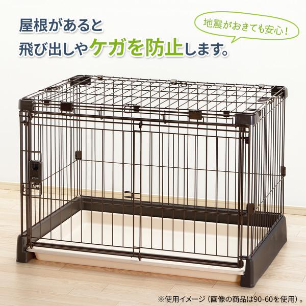 KAZ Richell 犬用 木製サークル 本体&屋根面 伸縮可 KAZ Richell 犬用