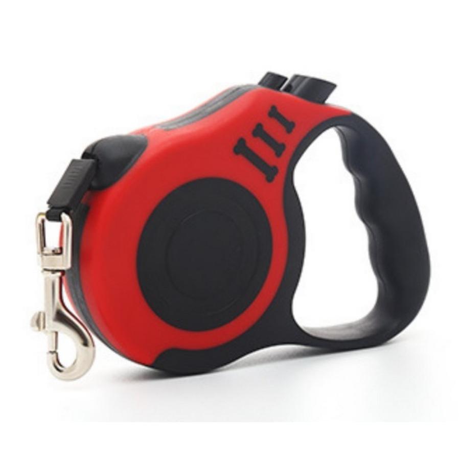 犬用リード 伸縮 自動 巻き取り 5m 伸びる コンパクト 軽量 丈夫