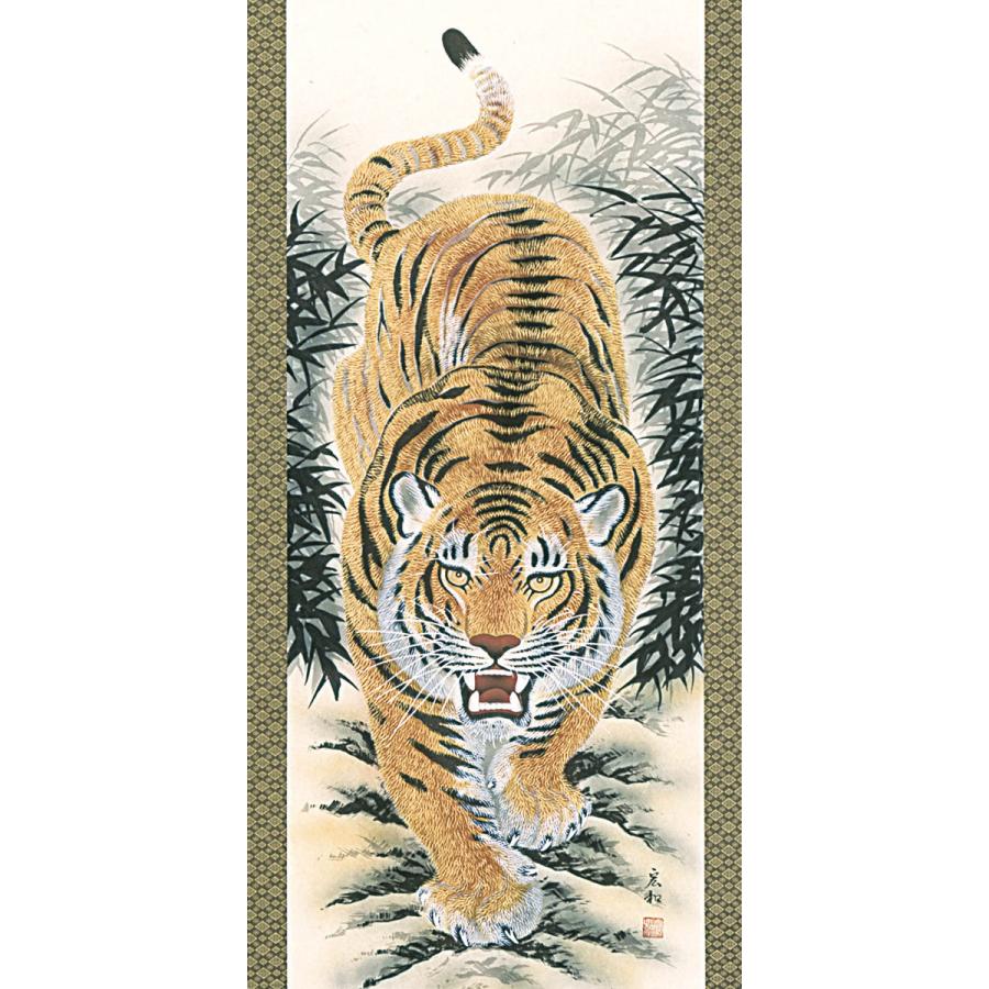 八面威風 掛け軸 虎の掛け軸 アンティーク 年代物 Yahoo!オークション