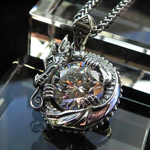 魔術師マーリンのお守りペンダント 龍ペンダント メンズペンダント