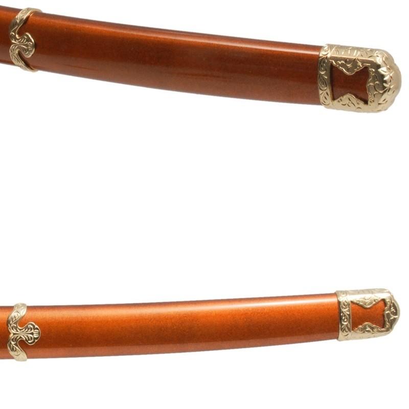 模造刀 太刀 陣太刀 梨地塗り鞘 極上研磨刀身 大刀刀袋付 tks-278 日本