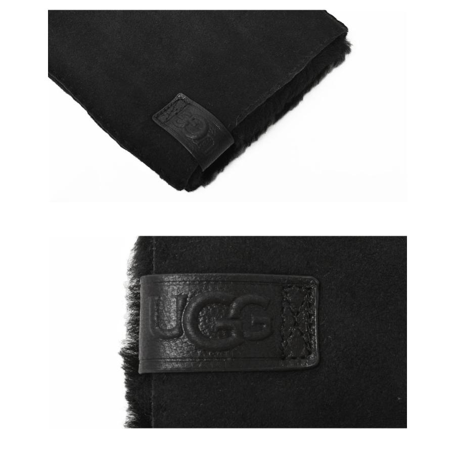 KO1546□アグ手袋 シープスキン グローブ ブラック メンズ Mサイズ