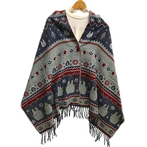 ジブリグッズ となりのトトロ ボタン付きストール 雪の結晶