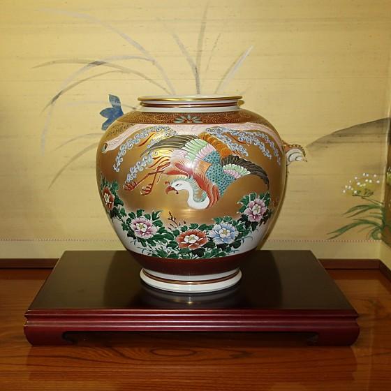 九谷焼 花瓶 陶器 本金鳳凰 錦生作 : ZAZU&CO. - 通販 - Yahoo