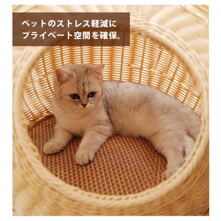 スーパーセール 藤編み 猫ハウス ラタン ペットベッド 四季通用 猫