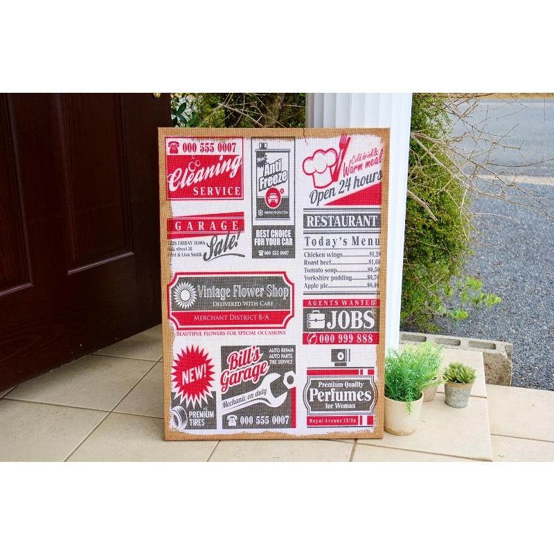 フレーム 大きい サイズ レトロ ヴィンテージ キャンバス ピクチャー