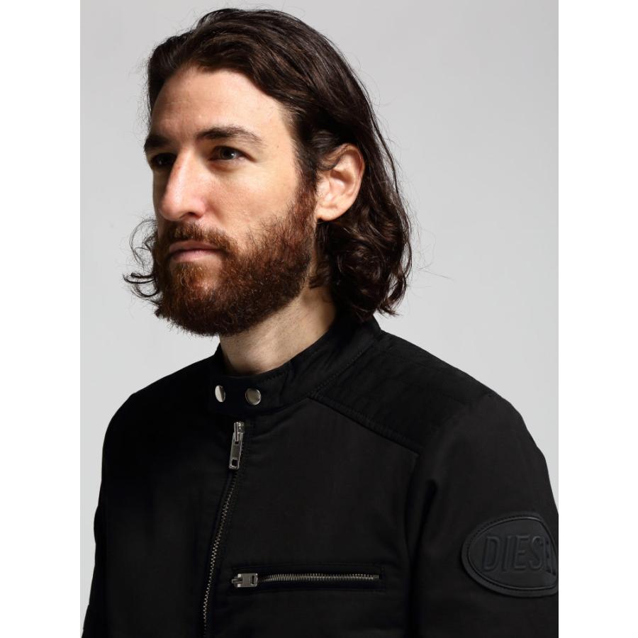 DIESEL（ディーゼル） メンズ コットン シングル ライダースジャケット