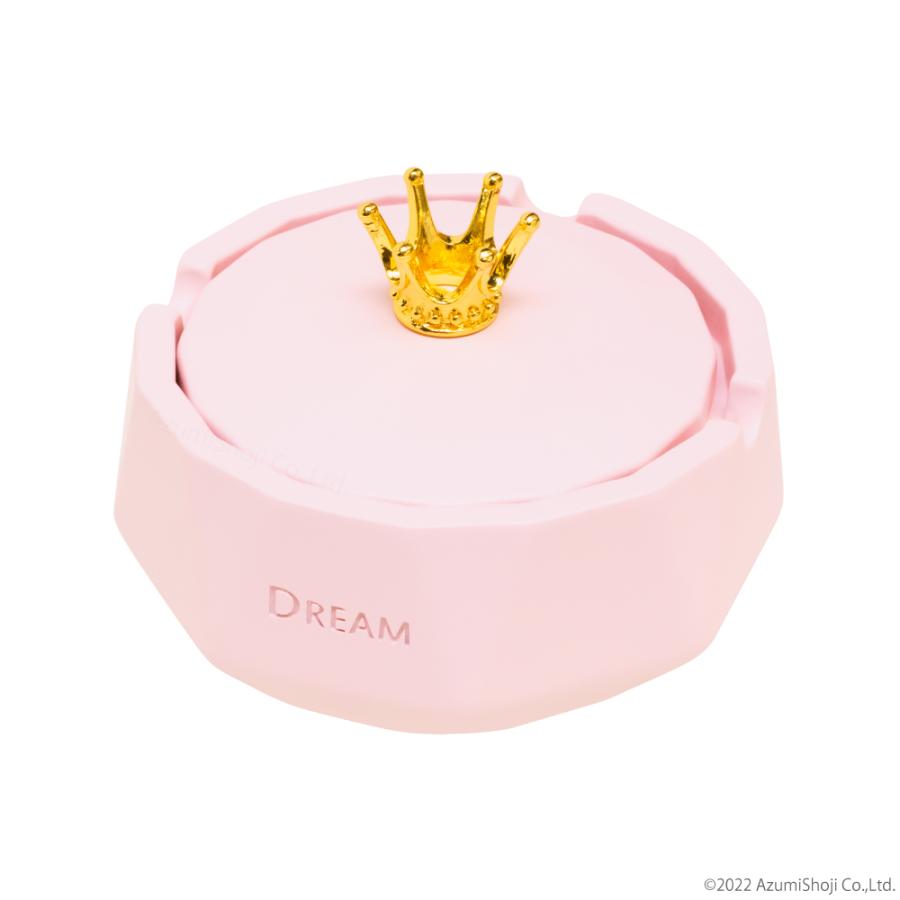王冠付灰皿 蓋付き かわいい 卓上灰皿 トレイ 樹脂製灰皿 無煙 王冠