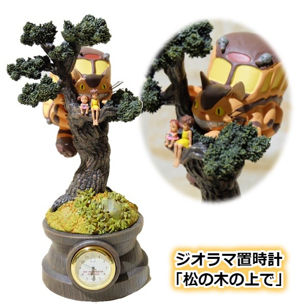 となりのトトロ ジオラマ置時計 松の木の上で トトロ30周年記念 ジブリ