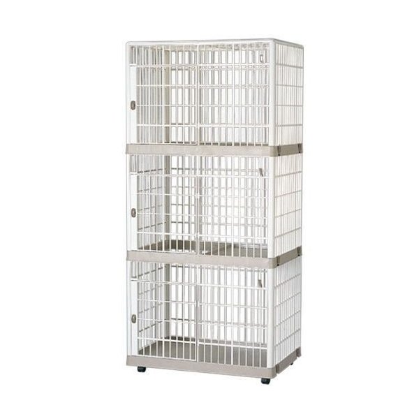 IRIS OHYAMA アイリスオーヤマ プラケージ 813 3段 ベージュ 猫用