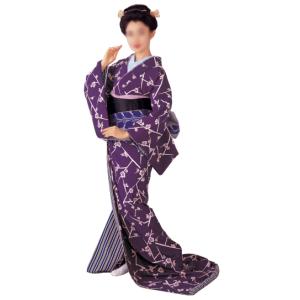 裾引き お引き お引きずり オリジナル すそひき 黒地しだれ藤 舞踊