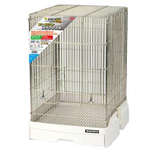 三晃商会 ケージ モモンガ デグー イージーホーム ステンレス40ハイ WH
