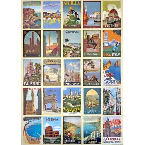 ポスター イタリア アート I.F.I ラッピングペーパー 50×70 ナポリ