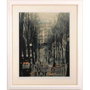 ヒロ・ヤマガタ【日本のエッセンス〜嵐山】直筆サイン入り／シルク