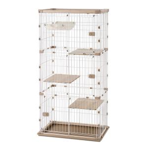 IRIS OHYAMA（アイリスオーヤマ） 猫 ケージ 2段 ウッディキャット