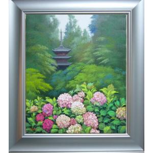 絵画 油絵 青木今陽 肉筆油絵 静物画 オレンジ色の百合 F4 送料無料