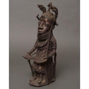 アフリカ コートジボワール バウレ族 男性 座像 立像 人形 No,5