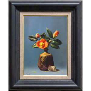 石垣定哉 「 花 」 水彩画 絵画 肉筆 手書き 静物 送料無料 : 内田画廊