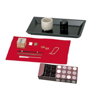 茶道具 炭道具 炭所望 半田焙烙セット 4点セット 筋半田焙烙 赤楽